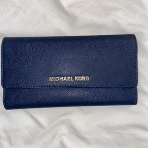 Blue Michael Kors Wallet